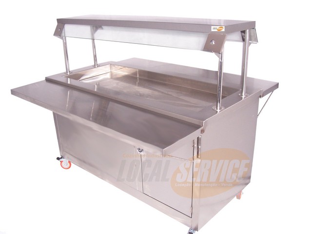 Balcão de distribuição em aço inox